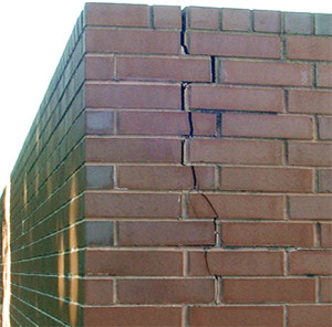 cracked brick panel