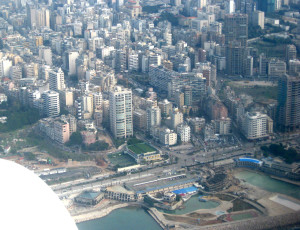 south side of Beirut from the air