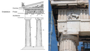 Doric order components and the Parthenon